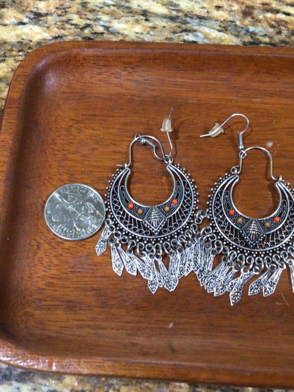 Three pair of southwestern style earrings all in great shape - Picture 2 of 4